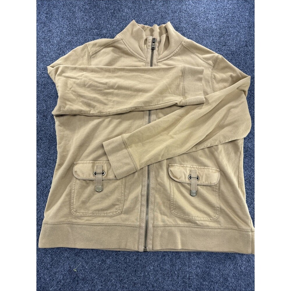 Lauren Jeans Co Ralph Lauren Women’s XL Tan Utility Full Zip Jacket Y2K